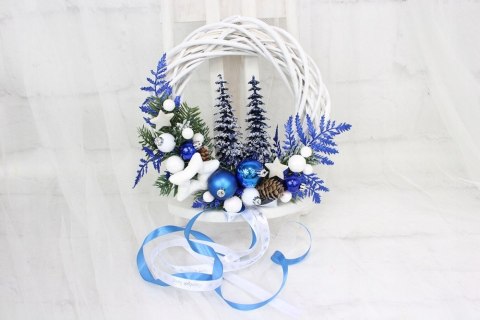 Wianek świąteczny wieniec na drzwi stroik choinki dekoracja domu