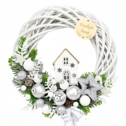 Wianek świąteczny wieniec stroik na drzwi dekoracja DOMEK