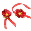 Kotylion na rękę maki lub przypinka do butonierki mak czerwony