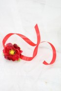 Kotylion na rękę maki lub przypinka do butonierki mak czerwony