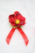 Kotylion na rękę maki lub przypinka do butonierki mak czerwony
