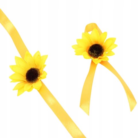 Kotylion słonecznik na rękę mały lub przypinka do butonierki słoneczniki