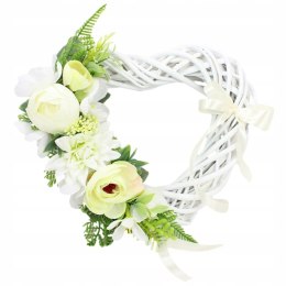 Serce kwiatowe wianek dekoracja domu ozdoba zawieszka na drzwi