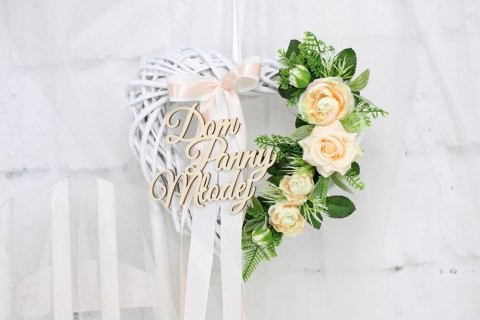 Serce wianek dekoracja drzwi Dom Panny Młodej dekoracja ślubna Serce wianek dekoracja drzwi Dom Panny Młodej dekoracja ślubna