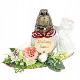 Stroik kompozycja na grób aniołek wiązanka dla Mamy ZNICZ plaster