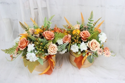 Jesienny stroik flower box kwiatowa dekoracja domu dynie Jesienny stroik flower box kwiatowa dekoracja domu dynie