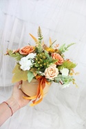 Jesienny stroik flower box kwiatowa dekoracja domu dynie