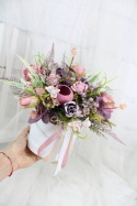 Kwiatowy flower box dekoracja prezent RÓŻ kwiatowe pudełko