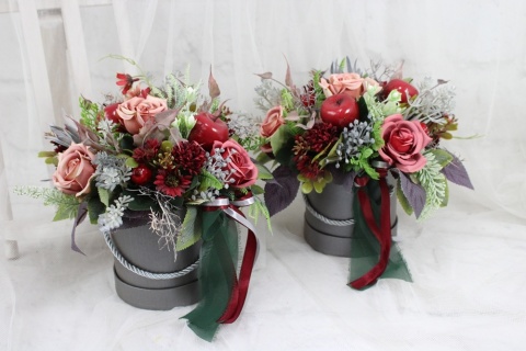 Jesienny stroik flower box kwiatowa dekoracja ozdoba domu BORDO Jesienny stroik flower box kwiatowa dekoracja ozdoba domu BORDO