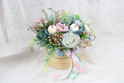 Jesienny stroik flower box kwiatowa dekoracja ozdoba domu Jesienny stroik flower box kwiatowa dekoracja ozdoba domu