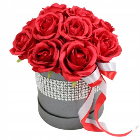 Kwiatowa dekoracja pachnący flower box CZERWIEŃ kwiatowe pudełko glamour Kwiatowa dekoracja pachnący flower box CZERWIEŃ kwiatowe pudełko glamour