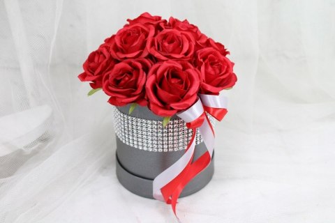 Kwiatowa dekoracja pachnący flower box CZERWIEŃ kwiatowe pudełko glamour Kwiatowa dekoracja pachnący flower box CZERWIEŃ kwiatowe pudełko glamour