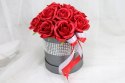 Kwiatowa dekoracja pachnący flower box CZERWIEŃ kwiatowe pudełko glamour