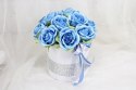 Kwiatowa dekoracja pachnący flower box NIEBIESKI kwiatowe pudełko glamour