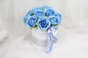 Kwiatowa dekoracja pachnący flower box NIEBIESKI kwiatowe pudełko glamour