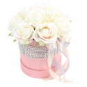 Kwiatowa dekoracja pachnący flower box RÓŻOWY kwiatowe pudełko glamour