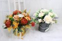 Kwiatowa dekoracja prezent flower box wysoki KREM kwiatowe pudełko