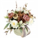 Kwiatowy flower box dekoracja prezent BRĄZ kwiatowe pudełko