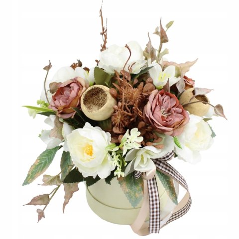 Kwiatowy flower box dekoracja prezent BRĄZ kwiatowe pudełko Kwiatowy flower box dekoracja prezent BRĄZ kwiatowe pudełko