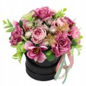 Kwiatowy flower box dekoracja prezent PURPURA kwiatowe pudełko