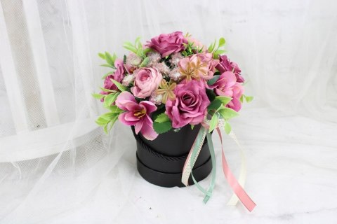 Kwiatowy flower box dekoracja prezent PURPURA kwiatowe pudełko Kwiatowy flower box dekoracja prezent PURPURA kwiatowe pudełko