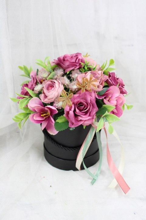 Kwiatowy flower box dekoracja prezent PURPURA kwiatowe pudełko Kwiatowy flower box dekoracja prezent PURPURA kwiatowe pudełko