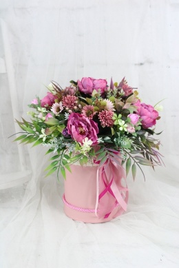 Kwiatowy flower box dekoracja prezent RÓŻ kwiatowe pudełko