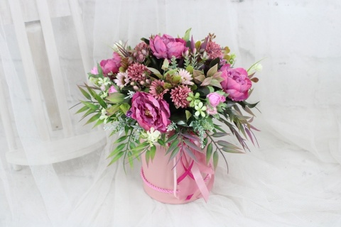 Kwiatowy flower box dekoracja prezent RÓŻ kwiatowe pudełko Kwiatowy flower box dekoracja prezent RÓŻ kwiatowe pudełko