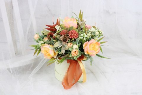 Kwiatowy flower box kompozycja na prezent ŁOSOŚ kwiatowe pudełko Kwiatowy flower box kompozycja na prezent ŁOSOŚ kwiatowe pudełko