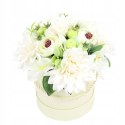 Kwiatowy flower box pachnące kwiaty w pudełku bukiet KREM