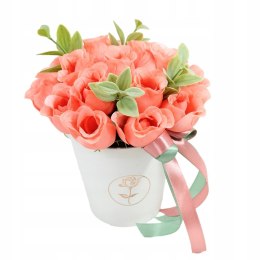 Kwiatowy flower box pachnące kwiaty w pudełku bukiet na prezent