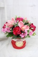 Kwiaty prezent dla nauczyciela flower box podziękowanie upominek