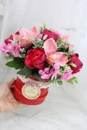 Kwiaty prezent dla nauczyciela flower box podziękowanie upominek
