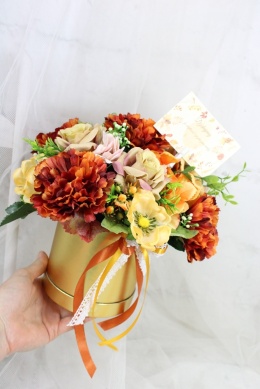 Prezent dzień nauczyciela flower box kwiaty podziękowanie upominek