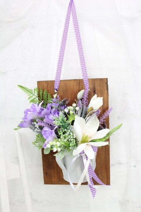 Stroik ramka ozdobna wisząca dekoracja domu biura kompozycja kwiatowa