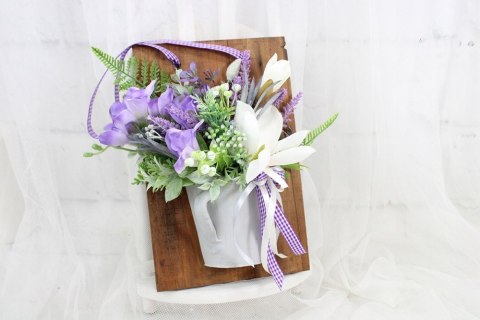 Stroik ramka ozdobna wisząca dekoracja domu biura kompozycja kwiatowa