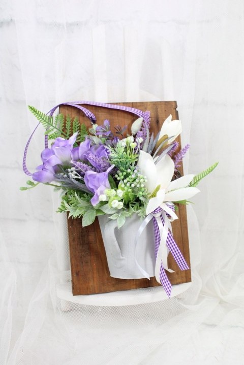 Stroik ramka ozdobna wisząca dekoracja domu biura kompozycja kwiatowa