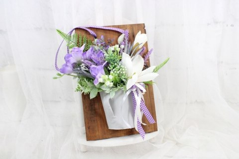 Stroik ramka ozdobna wisząca dekoracja domu biura kompozycja kwiatowa