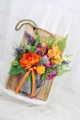 Stroik ramka wisząca drewniana dekoracja domu ozdoba upominek