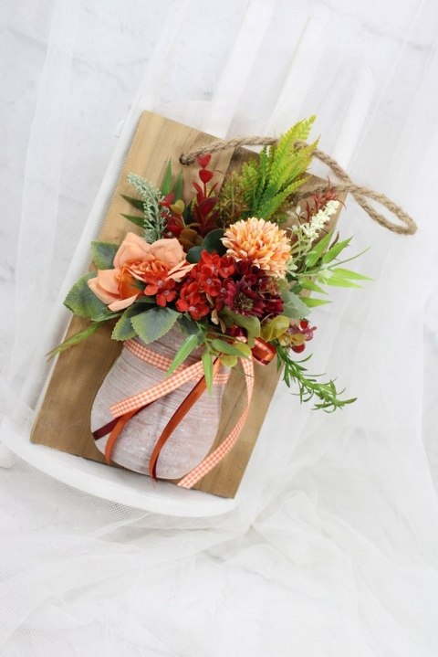 Stroik ramka wisząca drewniana dekoracja domu ozdoba upominek