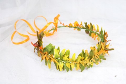 Wianek na głowę jesienny paproć boho sesja do zdjęć