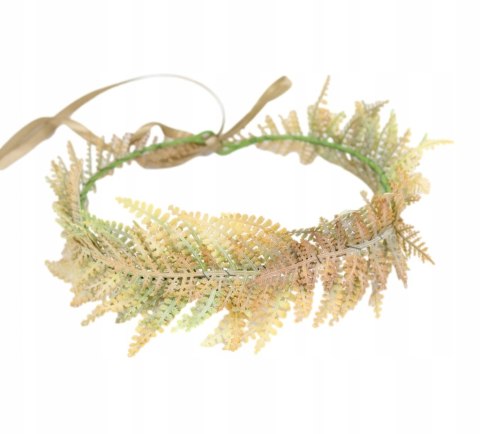 Wianek na głowę jesienny paproć boho sesja do zdjęć