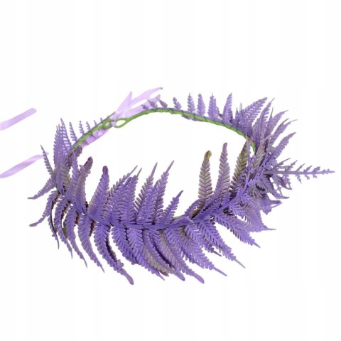 Wianek na głowę jesienny zimowy paproć boho sesja do zdjęć fiolet
