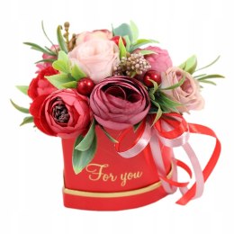 Art.Mimi Kwiaty w pudełku serce S