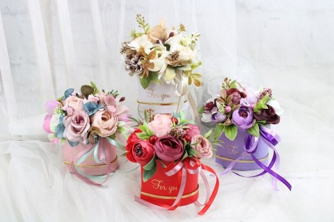 Art.Mimi Kwiaty w pudełku serce S