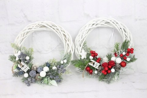 Gwiazda wianek świąteczny dekoracja na drzwi zawieszka stroik