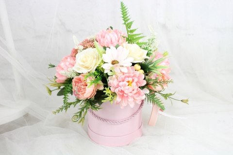 Jesienny stroik flower box prezent kwiatowa dekoracja domu PUDROWA Jesienny stroik flower box prezent kwiatowa dekoracja domu PUDROWA