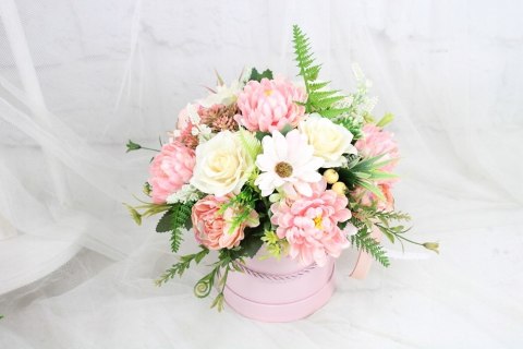 Jesienny stroik flower box prezent kwiatowa dekoracja domu PUDROWA Jesienny stroik flower box prezent kwiatowa dekoracja domu PUDROWA