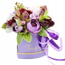 Kwiatowe pudełko serce prezent róże pachnący Box