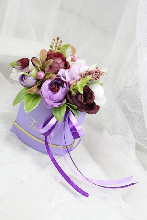 Kwiatowe pudełko serce prezent róże pachnący Box